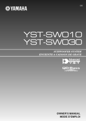 Yamaha YST-SW010 Owners Manual
