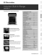 Electrolux EW30IS65JS Product Specifications Sheet (English)