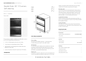 Fisher and Paykel OB30DDEPX3_N Quick Reference guide