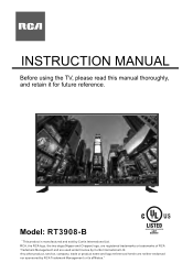 RCA RT3908-B English Manual