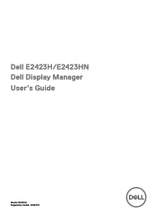 Dell E2423HN Display Manager Users Guide