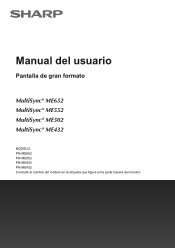 NEC PN-ME652 User Manual Spanish