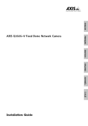 Axis Communications Q3505-V Q3505-V Fixed Dome Network Camera - Installation guide
