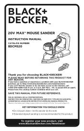 Black & Decker BDCMS20B Instruction Manual