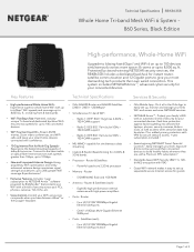 Netgear RBK863SB Technical Specification Sheet