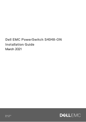 Dell S4048-ON EMC PowerSwitch Installation Guide March 2021