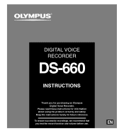 Olympus DS-660 DS-660 Instructions (English)
