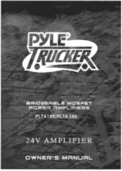 Pyle PLTA580 PLTA580 Manual 1