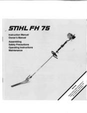 Stihl FH 75 Instruction Manual
