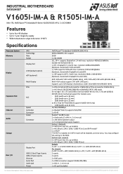 Asus R1505I-IM-A V1605I-IM-A Datasheet