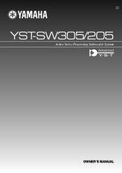 Yamaha YST-SW205 Owner's Manual