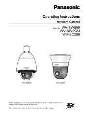 Panasonic WV-SW598 Operating-Instructions