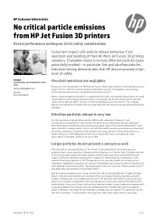 HP Jet Fusion 500 No critical particle emissions from Jet Fusion 3D printers