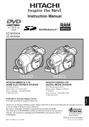 Hitachi DZ-MV550A Owners Guide