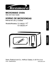 Kenmore 66229 Use and Care Guide