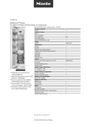 Miele F 2412 Vi Product sheet