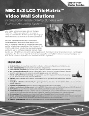 NEC X554UN-TMX9P Specification Brochure