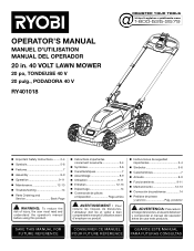 Ryobi RY401180VNM Operation Manual