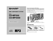 Sharp CD-MPS66 CD-MPS66 | CD-MPS600 Operation Manual