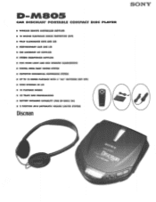 Sony D-M805 Marketing Specifications