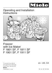 Miele F1913SF Product Manual