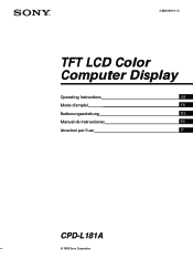 Sony CPD-L181A Operating Instructions  (primary manual)