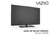 Vizio D390-B0 Quickstart Guide (Spanish)