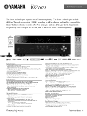 Yamaha RX-V673BL Brochure