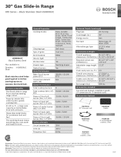 Bosch HGI8046UC Product Spec Sheet