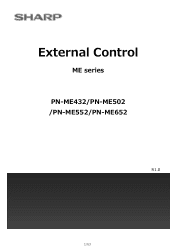 NEC PN-ME652 External Control Codes