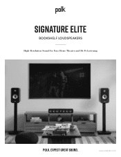 Polk Audio Polk-Signature Elite 5.2 Surround Sound Platinum User Guide