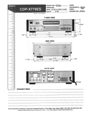 Sony CDP-X779ES Installation Guide