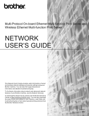 Brother International MFC-9970CDW Network Users Manual - English