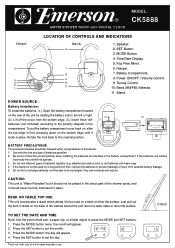 Emerson CK5888 Owners Manual