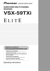 Pioneer VSX-59TXi Owner's Manual