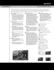 Sony DSC-W290/B Marketing Specifications (Black Model)