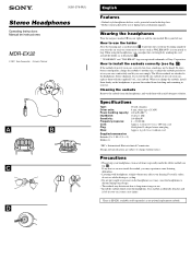 Sony MDR-EX32LP Operating Instructions