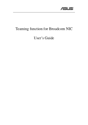 Asus PVL-D/1U Teaming function for Broadcom NIC user GuideEnglish
