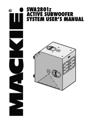 Mackie SWA2801z Owner's Manual
