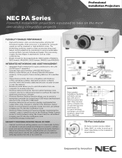 NEC NP-PA500X-13ZL Specification Brochure