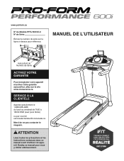 ProForm Performance 600i Treadmill Frc Manual