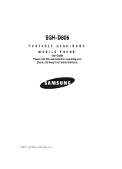 Samsung SGH-D806 User Manual (user Manual) (ver.f2.2) (English)