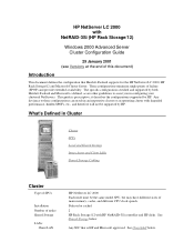 HP LH3000r HP Netserver LC 2000 NetRAID-3Si and RS/12  Windows 2000 Advanced Server Cluster Config Guide