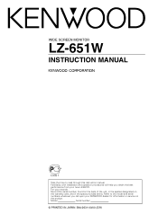 Kenwood LZ-651W User Manual