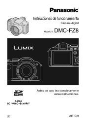 Panasonic DMC FZ8 Digital Still Camera - Spanish
