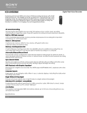 Sony ICD-UX533BLK Marketing Specifications
