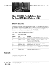 HP Cisco MDS 8/24c Cisco MDS 9000 Family Release Notes for Cisco MDS NX-OS Release 5.2(2) (OL-25090-02 F0, January 2012)