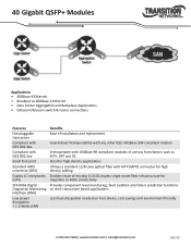 Lantronix TN-QSFP-40G Series 40 Gigabit QSFP Modules Overview PDF 282.39 KB