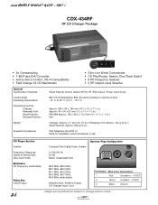 Sony CDX-434RF Product Specifications