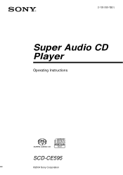Sony SCD CE595 Operating Instructions